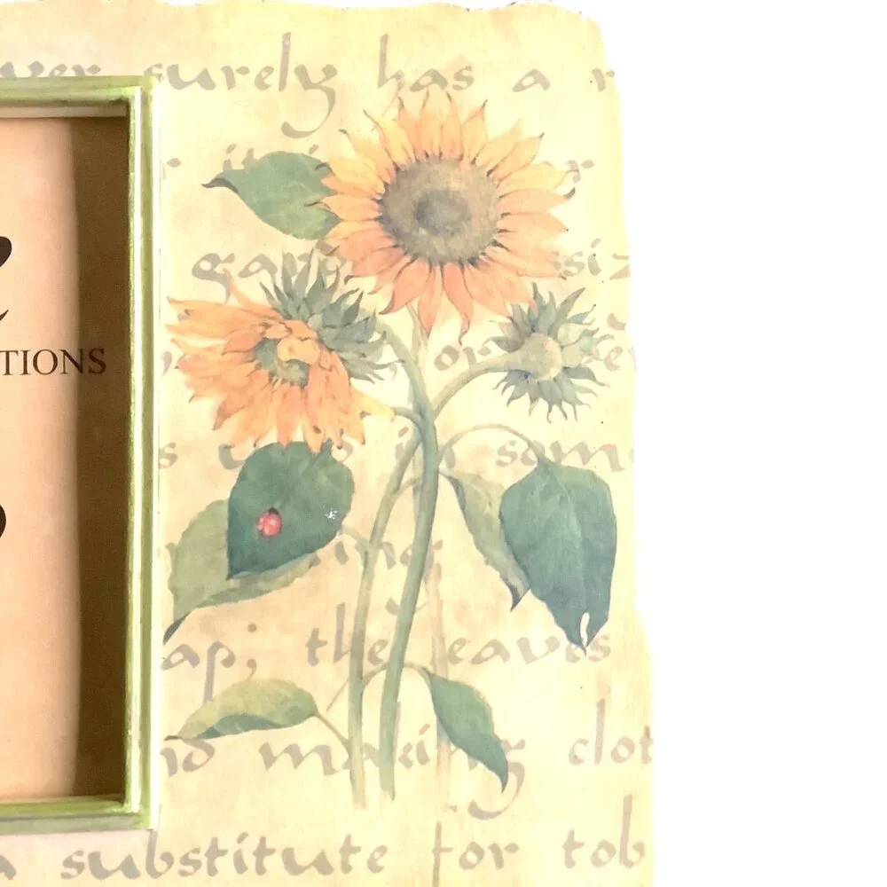 CBK Frame Traditions Sunflower‎ Design 4x6 Picture Frame Textured Floral 8